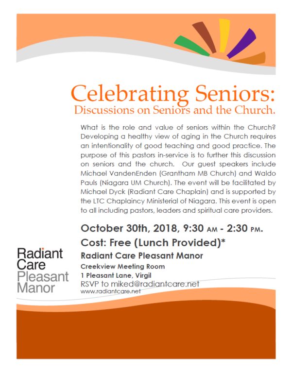 Celebrating seniors: discussions on seniors and the church